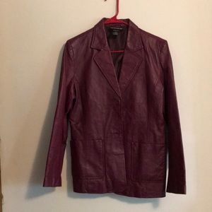 Metro Style Leather Blazer